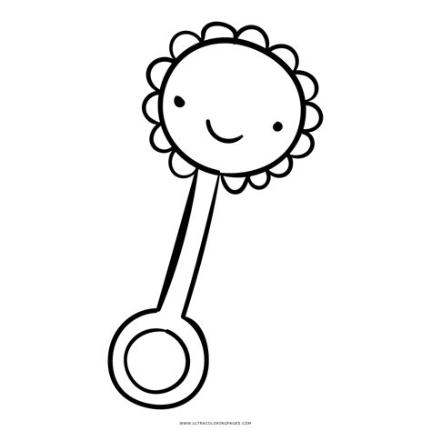 Baby Rattle Coloring Pages Sketch Coloring Page