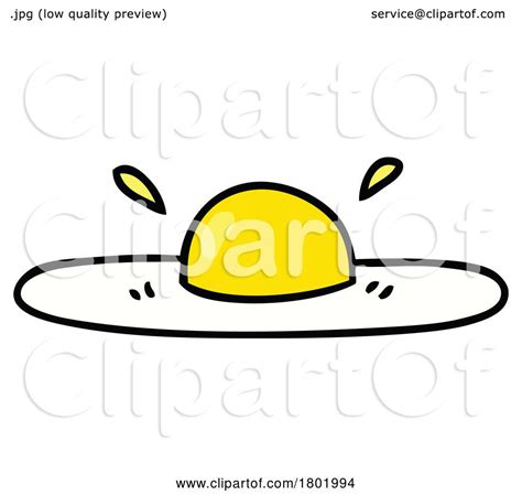 Cartoon Clipart Sunny Side Up Egg By Lineartestpilot 1801994