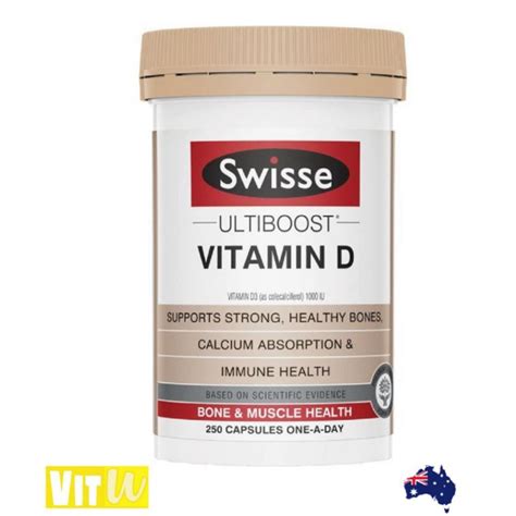 Jual Ready Swisse Ultiboost Vitamin D3 1000iu 250 Caps 60caps Vit D