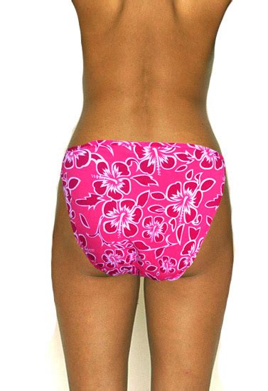 Coconut Pink Red Floral Plus Size Bikini Bottom Snazzy