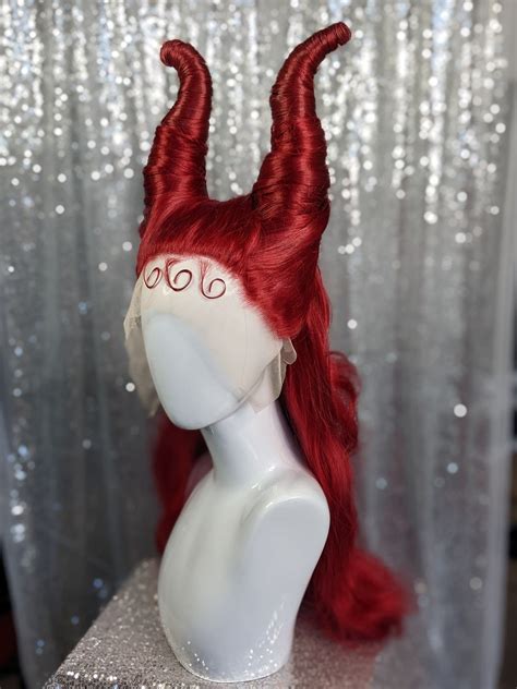 Made To Order Caged Red Devil Wig Horned Wig 666 Wig Satan Etsy Australia