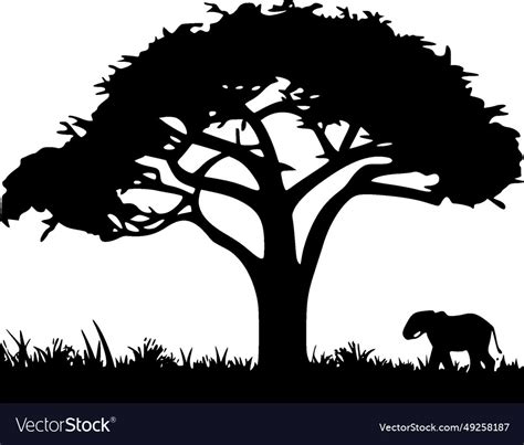 Africa Black And White Royalty Free Vector Image