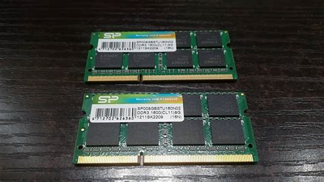 【やや傷や汚れあり】【動作品♪】silicon Power Sp Pc3 12800 Ddr3 1600 8gb×2枚 合計16gb ノート