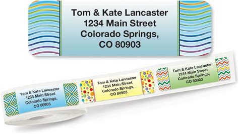 Fantasia Rolled Personalized Return Address Mailing Labels With Dispenser Set Of