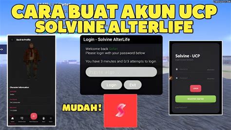 TUTORIAL CARA MEMBUAT AKUN UCP DI SERVER SOLVINE ALTERLIFE ROLEPLAY