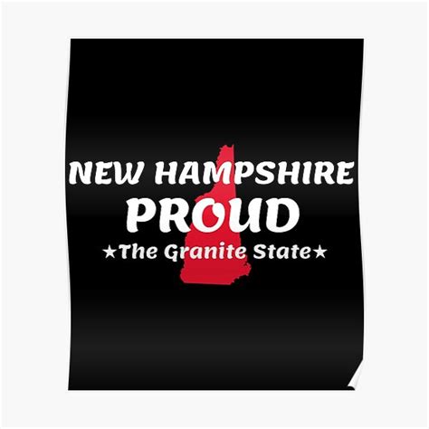 "New Hampshire Proud State Motto The Granite State print" Poster by ...