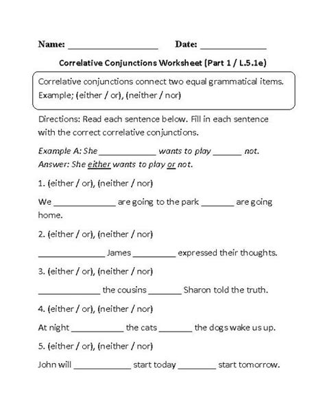 English Worksheet For 5th Grade