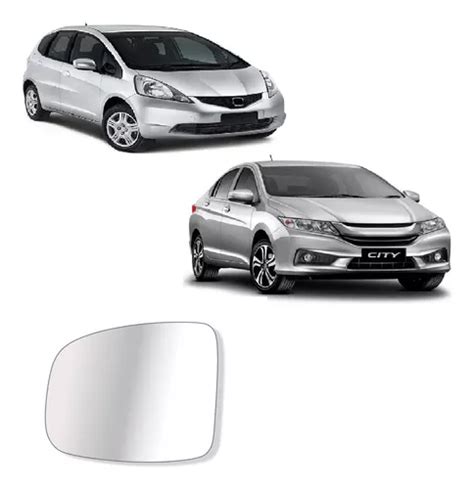 Lente Espelho Retrovisor Honda Fit City 2015 Lado Direito