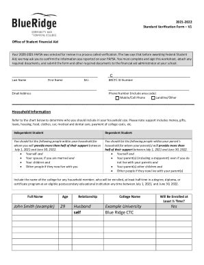 Fillable Online Independent Standard Verification Worksheet