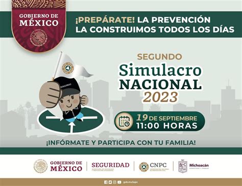 PCIVIL Listo Michoacán para Segundo Simulacro Nacional 2023