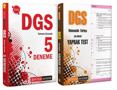 Pegem Akademi Dgs Deneme Dgs Yaprak Test Seti Dgs Deneme