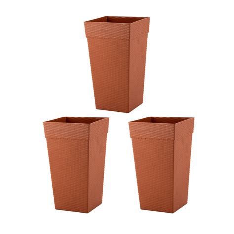 Kit Vasos Quadrados Coluna Cores L Para Plantas Mudas Jardins