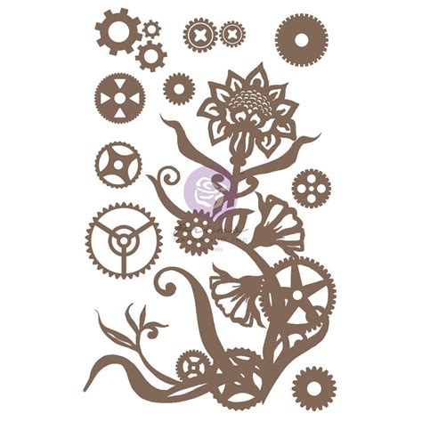 Prima Chipboard Steampunk Flowers By Finnabair