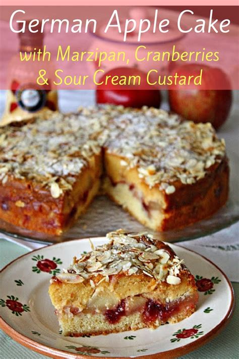 Best German Apple Cake Recipe With Sour Cream And Marzipan