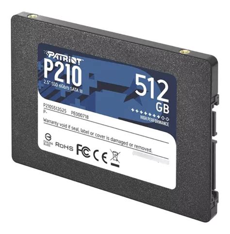 Disco Sólido Interno Ssd Patriot 512gb P210 Sata Iii 2 5 Color Negro