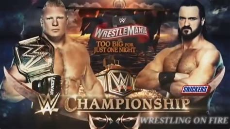 Wwe Drew Mcintyre Vs Brock Lesnar Wrestlemania Full Match Highlights