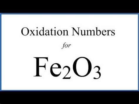 What Is The Oxidation Number Of Iron In Fe O Talon Well Fritz