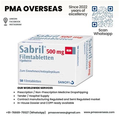 Sabril Vigabatrin Film Coated Tablets 500 Mg At Rs 1000 Stripe In