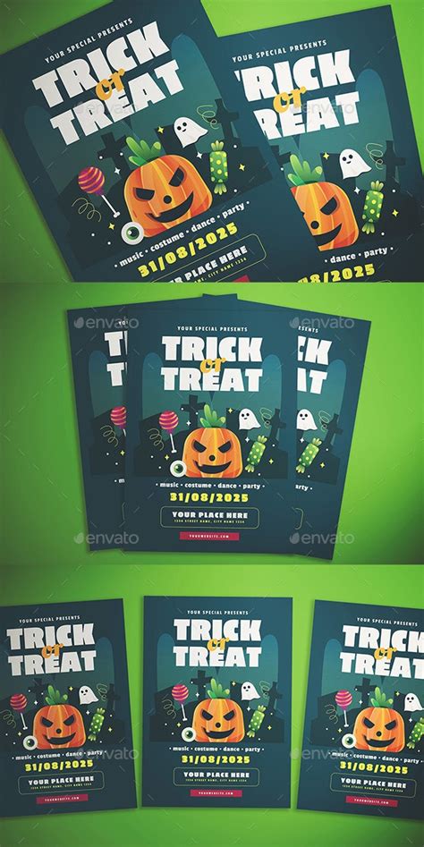 Trick Or Treat Flyer Print Templates Graphicriver