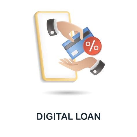 Premium Vector Digital Loan Icon D Illustration From Fintech Collection