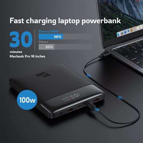 Baseus Blade Hd 100w 20000mah Laptop Power Bank Type C Pd Fast Charging