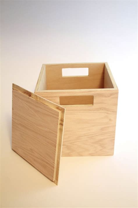 Wooden Storage Box With Lid and Handles Playroom Box Baby Toy