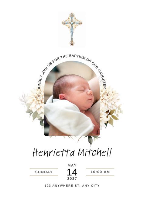 Free And Customizable Christening Templates