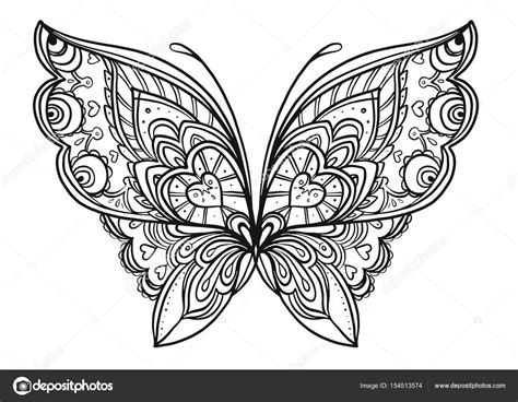 Download Hand Drawn Butterfly Zentangle For T Shirt Design Or Tattoo