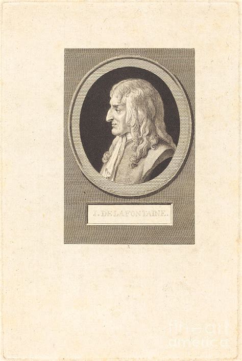 Jean De La Fontaine Drawing By Augustin De Saint Aubin Fine Art America