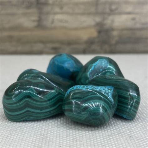 Malachite Et Chrysocolle Polie Lesmineraux Fr