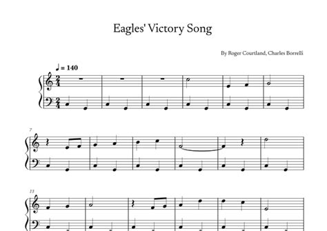 Eagles Victory Song Arr Marcony Carvalho By Dirk Quinn Band Sheet Music For Easy Piano At