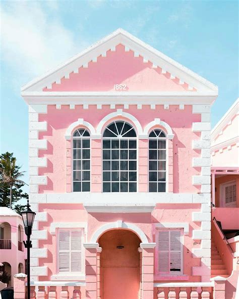 Pinterest Photo Pink Houses House Building Aesthetic