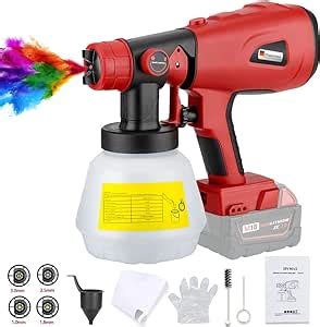 Pulverizador de pintura inalámbrico compatible con la batería Milwaukee