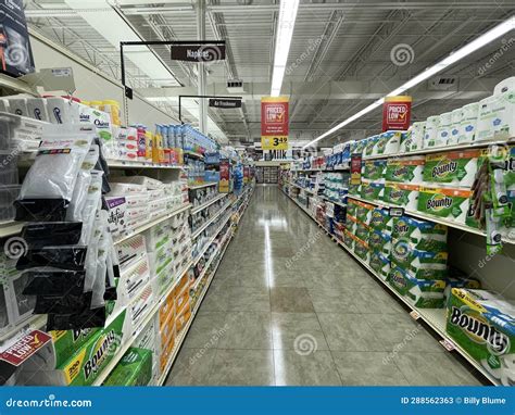 Food Lion Grocery Store Looking Toilet Paper And Paper Towels Editorial