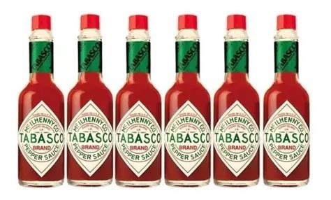 Pack C 6 Un Molho De Pimenta Tabasco Original 60ml Frete grátis