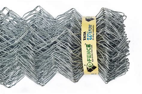 Galvanized Tata Wiron Gi Chain Link Fencing Mesh Size X Inch