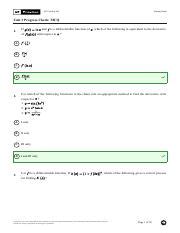 AP Calculus AB Scoring Guide Unit 3 Progress Check MCQ Course Hero