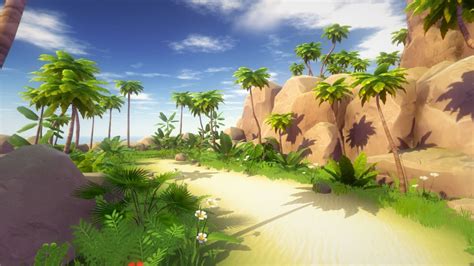 3d Model Tropical Environment Pack Vr Ar Low Poly Cgtrader