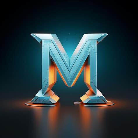 3d Letter M Logo Premium Ai Generated Image