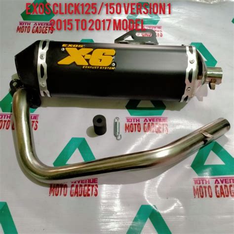 X Exos Pipe For Honda Click Version V I I Shopee Philippines