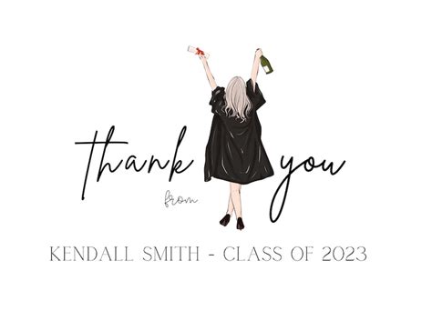 Personalized Graduation Thank You Cards, Custom Graduation Thank You ...