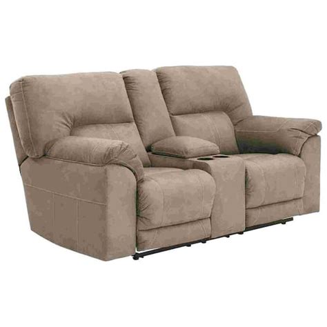 Benjara 80 In Gray Solid Fabric 2 Seater Dual Reclining Loveseat With