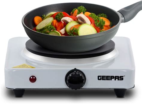 Geepas 1000W Single Hot Plate Precise Table Top Cooking Cast Iron