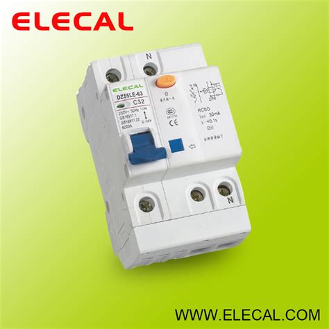 Dz55le 63 Residual Current Operated Circuit Breaker MCB And Circuit