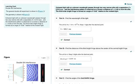 Solved U Review Coherent Light With An Unknown Wavelength Chegg