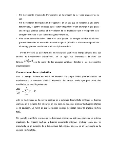 Energ A Cin Tica Y Din Mica De Cuerpos R Gidos Pdf