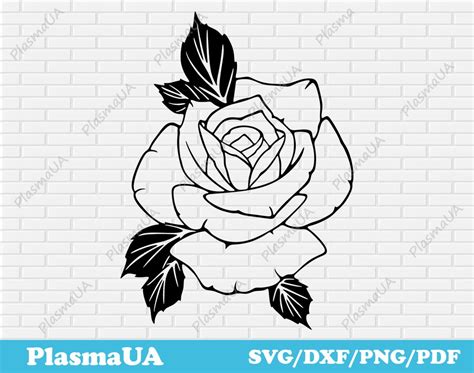 Rose Svg, Rose Clipart, Flower Svg, Rose Silhouette, Rose Vector, Rose Cut File, Rose Flower Svg ...