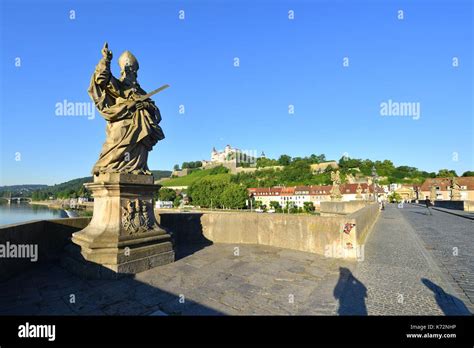 Germany Bavaria Upper Franconia Region Wurzburg Statue Of St Kilian