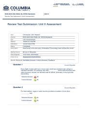 Bos Unit Ii Assessment Review Pdf Christopher Haswell Home Bos