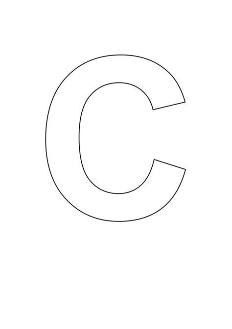 Letter Stencil Bold Uppercase C Letter